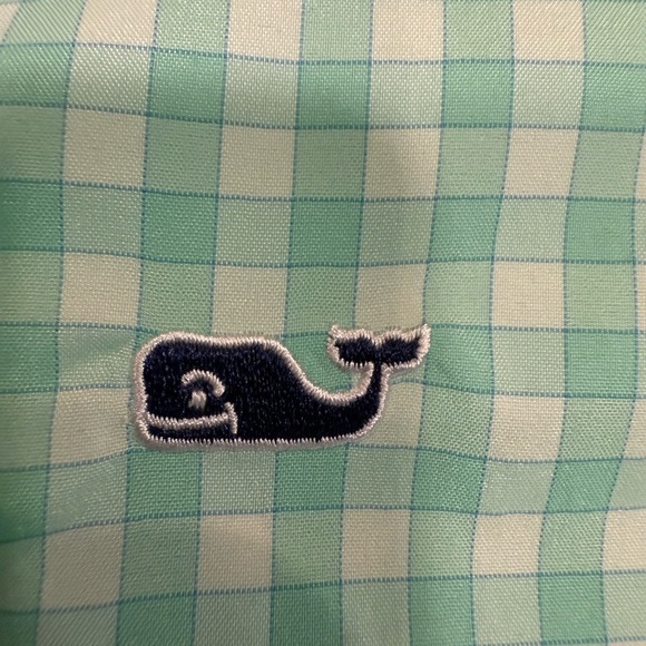 Vineyard Vines Performance Men’s Green Check XXL Long Sleeve Button Up - Picture 4 of 13